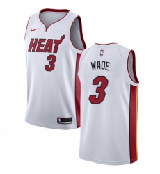 Women's Nike Miami Heat #3 Dwyane Wade Swingman NBA Jersey - Association Edition