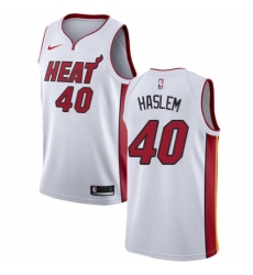 Women's Nike Miami Heat #40 Udonis Haslem Authentic NBA Jersey - Association Edition