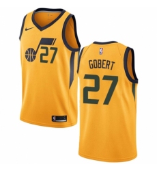 Youth Nike Utah Jazz #27 Rudy Gobert Swingman Gold NBA Jersey Statement Edition