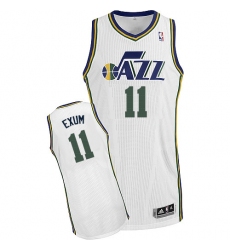 Men's Adidas Utah Jazz #11 Dante Exum Authentic White Home NBA Jersey