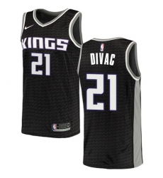 Youth Nike Sacramento Kings #21 Vlade Divac Swingman Black NBA Jersey Statement Edition
