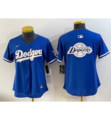Youth Los Angeles Dodgers Team Big Logo Royal Limited Stitched Baseball Jersey