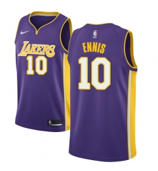 Men's Nike Los Angeles Lakers #10 Tyler Ennis Swingman Purple NBA Jersey - Statement Edition