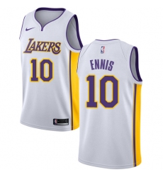 Men's Nike Los Angeles Lakers #10 Tyler Ennis Swingman White NBA Jersey - Association Edition