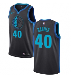 Women's Nike Dallas Mavericks #40 Harrison Barnes Swingman Charcoal NBA Jersey - City Edition