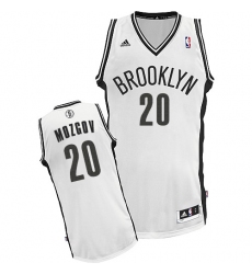 Men's Adidas Brooklyn Nets #20 Timofey Mozgov Swingman White Home NBA Jersey