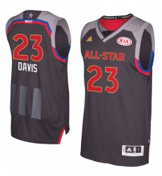 Men's Adidas New Orleans Pelicans #23 Anthony Davis Swingman Charcoal 2017 All Star NBA Jersey