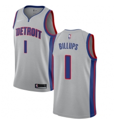 Men's Nike Detroit Pistons #1 Chauncey Billups Swingman Silver NBA Jersey Statement Edition