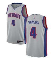 Women's Nike Detroit Pistons #4 Joe Dumars Swingman Silver NBA Jersey Statement Edition