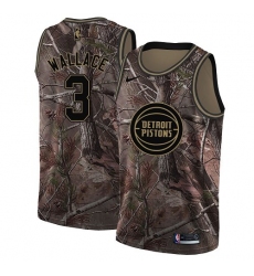 Women's Nike Detroit Pistons #3 Ben Wallace Swingman Camo Realtree Collection NBA Jersey