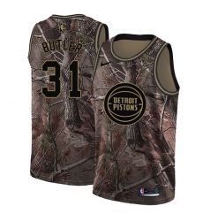 Men's Nike Detroit Pistons #31 Caron Butler Swingman Camo Realtree Collection NBA Jersey