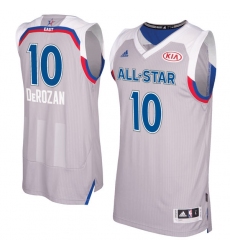 Men's Adidas Toronto Raptors #10 DeMar DeRozan Authentic Gray 2017 All Star NBA Jersey