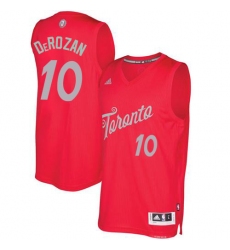 Men's Adidas Toronto Raptors #10 DeMar DeRozan Authentic Red 2016-2017 Christmas Day NBA Jersey
