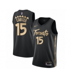 Men's Toronto Raptors #15 Vince Carter Swingman Black Basketball Jersey - 2019 20 City Edition
