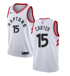 Youth Nike Toronto Raptors #15 Vince Carter Swingman White NBA Jersey - Association Edition