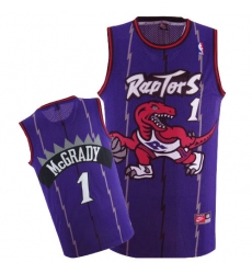 Men's Nike Toronto Raptors #1 Tracy Mcgrady Swingman Blue Throwback NBA Jersey