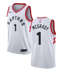Women's Nike Toronto Raptors #1 Tracy Mcgrady Swingman White NBA Jersey - Association Edition