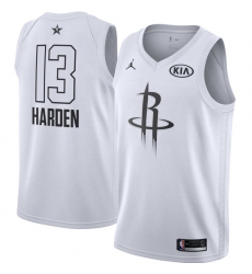 Men's Nike Jordan Houston Rockets #13 James Harden Swingman White 2018 All-Star Game NBA Jersey