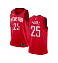 Women's Nike Houston Rockets #25 Robert Horry Red Swingman Jersey - Earned Edition