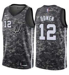 Men's Nike San Antonio Spurs #12 Bruce Bowen Authentic Camo NBA Jersey - City Edition