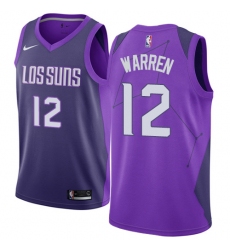 Men's Nike Phoenix Suns #12 T.J. Warren Swingman Purple NBA Jersey - City Edition
