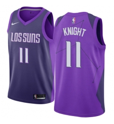 Men's Nike Phoenix Suns #11 Brandon Knight Swingman Purple NBA Jersey - City Edition