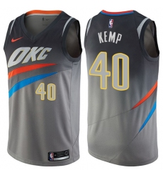 Women's Nike Oklahoma City Thunder #40 Shawn Kemp Swingman Gray NBA Jersey - City Edition