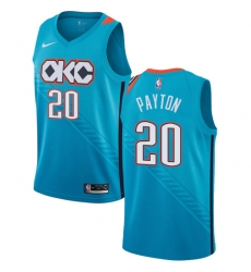 Men's Nike Oklahoma City Thunder #20 Gary Payton Swingman Turquoise NBA Jersey - City Edition
