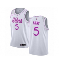 Youth Nike Minnesota Timberwolves #5 Gorgui Dieng White Swingman Jersey - Earned Edition