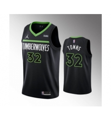 Men's Minnesota Timberwolves #32 Karl-Anthony Towns Black Statement Edition Stitched Jersey
