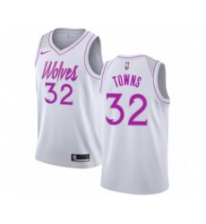 Youth Nike Minnesota Timberwolves #32 Karl-Anthony Towns White Swingman Jersey - Earned Edition