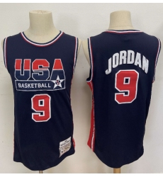 1992 Olympics Team USA #9 Michael Jordan Navy Blue Swingman Jersey