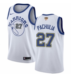 Women's Nike Golden State Warriors #27 Zaza Pachulia Swingman White Hardwood Classics 2018 NBA Finals Bound NBA Jersey