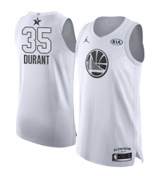 Men's Nike Jordan Golden State Warriors #35 Kevin Durant Authentic White 2018 All-Star Game NBA Jersey