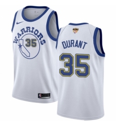 Youth Nike Golden State Warriors #35 Kevin Durant Swingman White Hardwood Classics 2018 NBA Finals Bound NBA Jersey