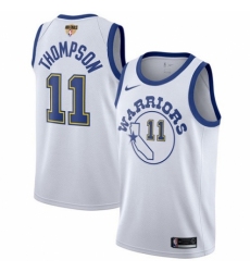 Women's Nike Golden State Warriors #11 Klay Thompson Swingman White Hardwood Classics 2018 NBA Finals Bound NBA Jersey