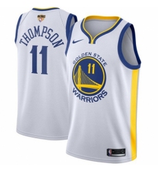 Youth Nike Golden State Warriors #11 Klay Thompson Swingman White Home 2018 NBA Finals Bound NBA Jersey - Association Edition
