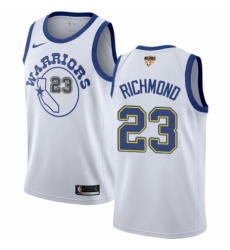 Youth Nike Golden State Warriors #23 Mitch Richmond Authentic White Hardwood Classics 2018 NBA Finals Bound NBA Jersey