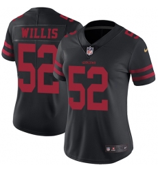 Women's Nike San Francisco 49ers #52 Patrick Willis Black Vapor Untouchable Limited Player NFL Jersey