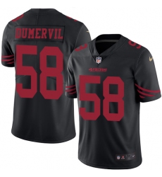 Youth Nike San Francisco 49ers #58 Elvis Dumervil Limited Black Rush Vapor Untouchable NFL Jersey