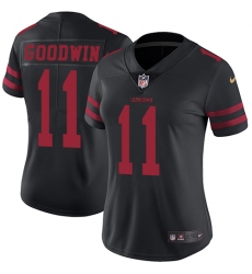 Women's Nike San Francisco 49ers #11 Marquise Goodwin Black Vapor Untouchable Limited Player NFL Jersey
