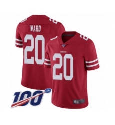 Youth San Francisco 49ers #20 Jimmie Ward Red Team Color Vapor Untouchable Limited Player 100th Season Football Jersey
