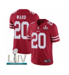 Youth San Francisco 49ers #20 Jimmie Ward Red Team Color Vapor Untouchable Limited Player Super Bowl LIV Bound Football Jersey