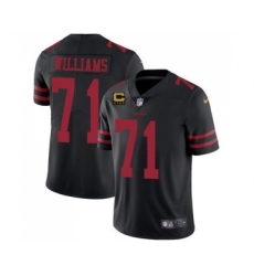 Men's San Francisco 49ers #71 Trent Williams Black With C Patch Vapor Untouchable Limited Stitched Football Jersey