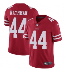 Youth Nike San Francisco 49ers #44 Tom Rathman Red Team Color Vapor Untouchable Limited Player NFL Jersey