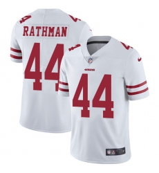 Youth Nike San Francisco 49ers #44 Tom Rathman White Vapor Untouchable Limited Player NFL Jersey