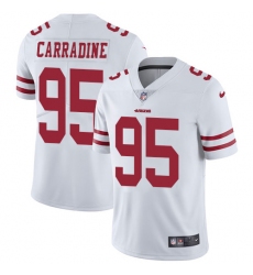 Men's Nike San Francisco 49ers #95 Cornellius Carradine White Vapor Untouchable Limited Player NFL Jersey