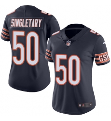Women's Nike Chicago Bears #50 Mike Singletary Navy Blue Team Color Vapor Untouchable Limited Player NFL Jersey