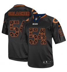 Men's Nike Chicago Bears #54 Brian Urlacher Elite New Lights Out Black NFL Jersey