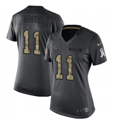 Women's Nike Chicago Bears #11 Kevin White Limited Black 2016 Salute to Service NFL Jersey